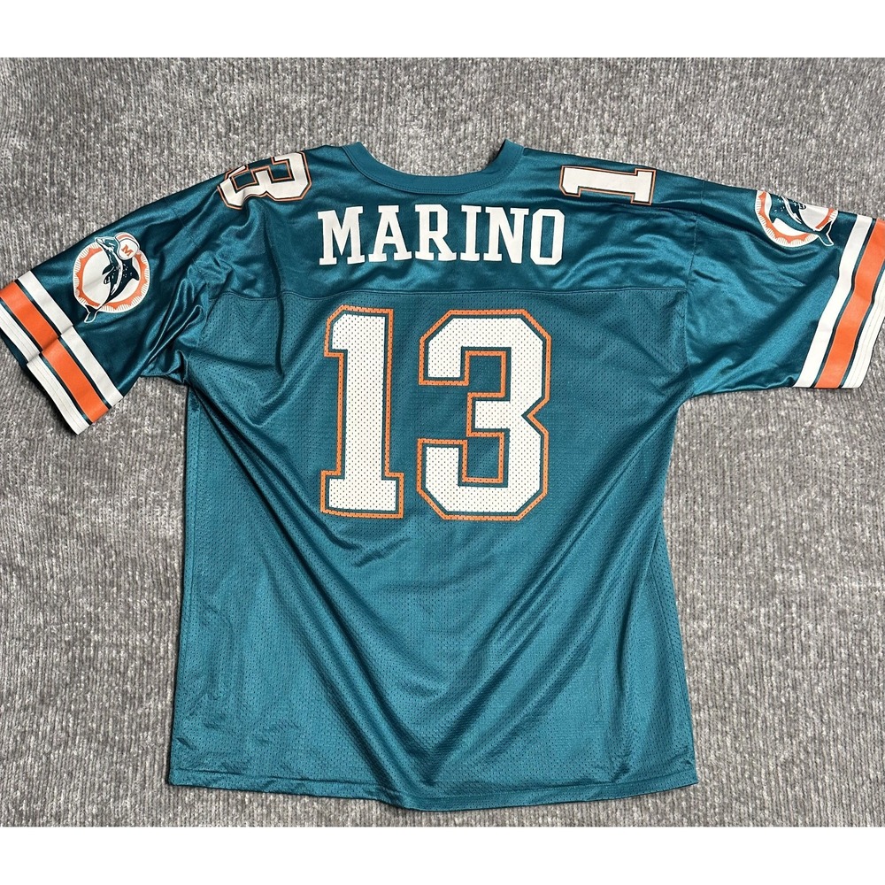 Vintage Dan Marino Teal Miami Dolphins #13 Logo Athletic Jersey Men's Size XL